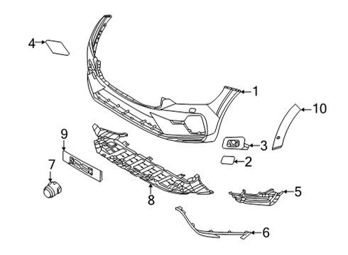 2023 Volvo XC60 License Bracket Diagram for 32345478