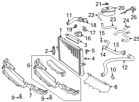 1998 Volvo V70 Radiator & Components