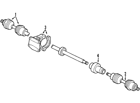 2004 Volvo V40 Front Axle, Axle Shafts & Joints, Drive Axles
