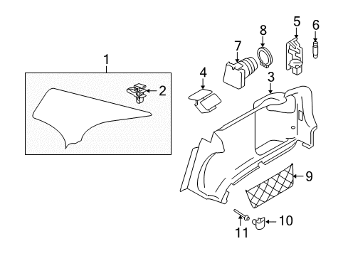 2009 Volvo S80 Interior Trim - Quarter Panels