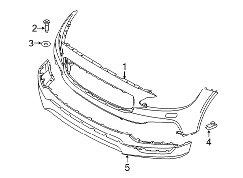 2021 Volvo V90 Bumper Cover Diagram for 40000807