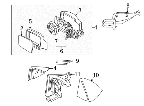 2003 Volvo C70 Outside Mirrors