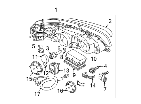 2004 Volvo S60 Bulbs Diagram 1