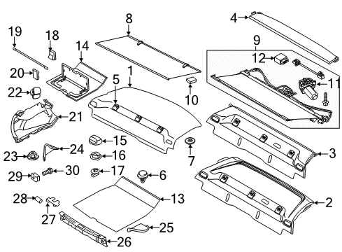 2016 Volvo S60 Cross Country Interior Trim - Rear Body