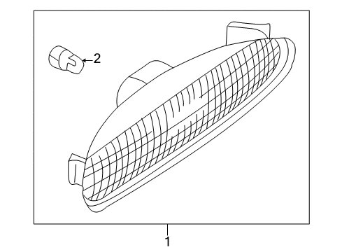 2002 Volvo S40 Side Marker Lamp, Passenger Side Diagram for 30621944