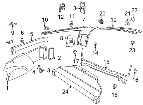 1998 Volvo V70 Interior Trim - Rear Body