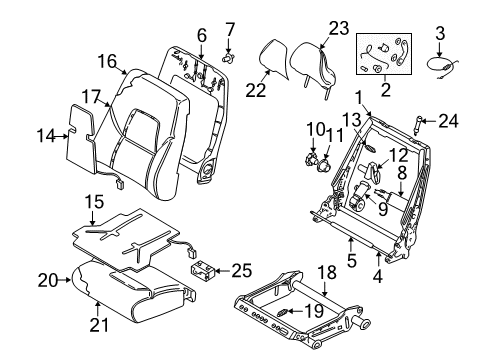 2003 Volvo S60 Seat Switch, Passenger Side Diagram for 8682701