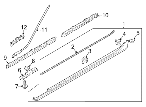 2019 Volvo S60 Exterior Trim - Pillars, Rocker & Floor