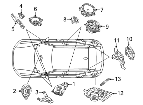 2022 Volvo C40 Recharge Sound System Diagram 1