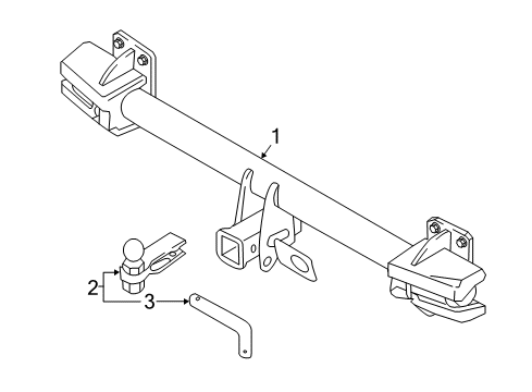2020 Volvo XC60 Trailer Hitch Components Diagram 2