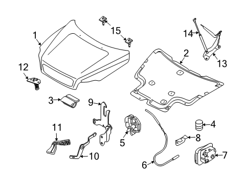 2011 Volvo XC90 Latch Assembly Diagram for 31218474