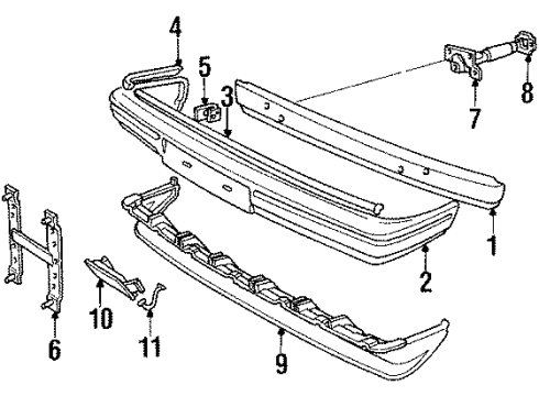 1989 Volvo 245 Front Bumper