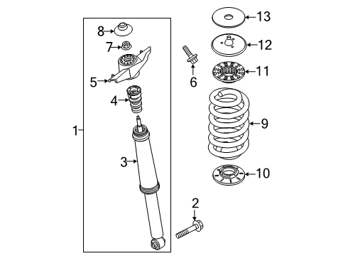 2021 Volvo XC40 Recharge Shocks & Components  Diagram 3