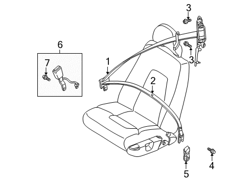 2003 Volvo S80 Front Seat Belts