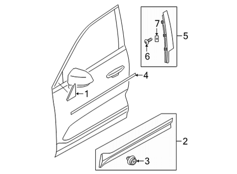 2023 Volvo C40 Recharge Exterior Trim - Front Door