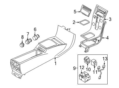 2011 Volvo S40 Console Diagram 1