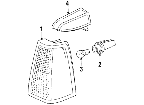 1988 Volvo 760 Combination Lamps