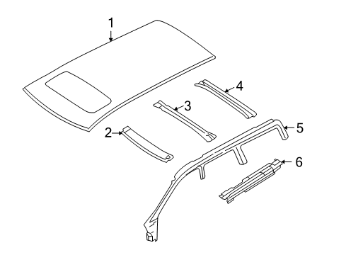 2009 Volvo V70 Roof & Components