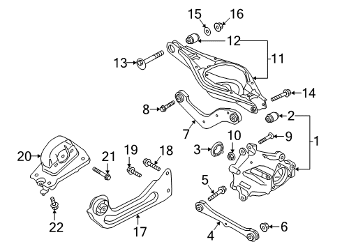 2020 Volvo XC40 Upper Control Arm Bolt Diagram for 30622791