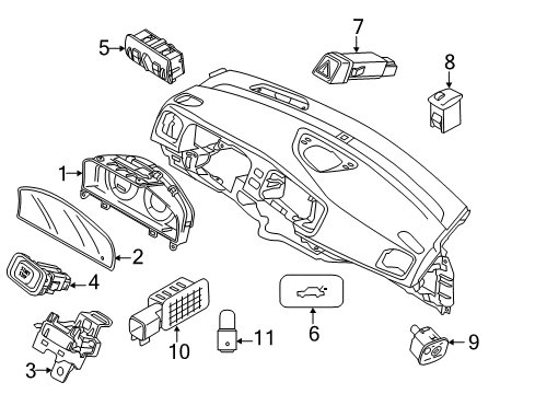 2016 Volvo S60 Cross Country Cluster & Switches