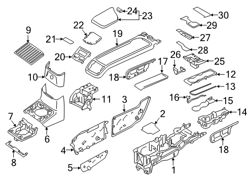 2019 Volvo XC60 Center Console Diagram 2