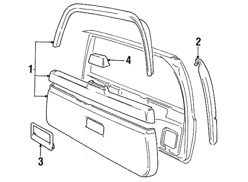 1995 Volvo 850 Interior Trim - Lift Gate