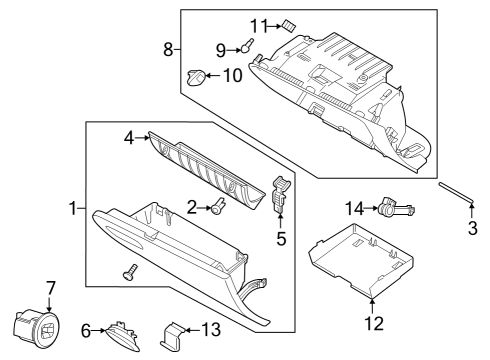 2021 Volvo XC40 Recharge Glove Box