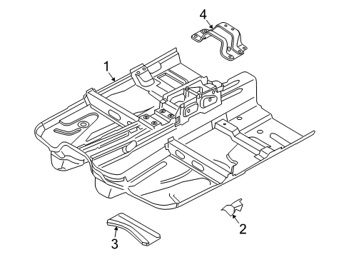 2002 Volvo S60 Pillars, Rocker & Floor - Floor & Rails