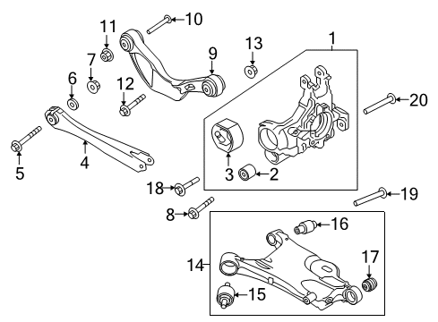 2018 Volvo V90 Cross Country Rear Suspension, Control Arm Diagram 4