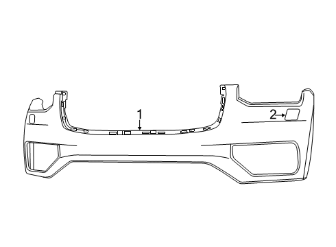 2021 Volvo XC90 Bumper & Components - Front Diagram 1