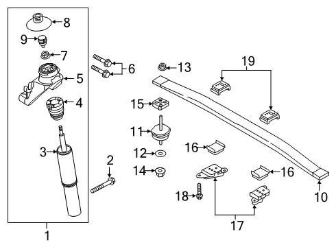 2021 Volvo XC60 Leaf Spring Diagram for 32370040