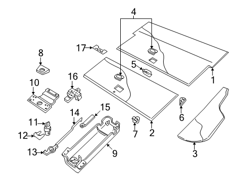 2000 Volvo V70 Interior Trim - Rear Body Diagram 2