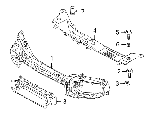 2009 Volvo C70 Radiator Support
