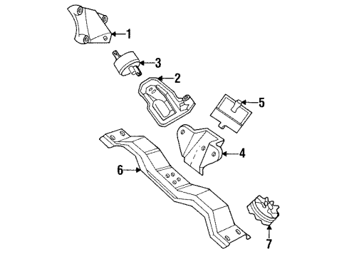 1989 Volvo 245 Engine Mounting