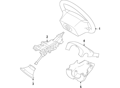 2019 Volvo S60 Steering Column & Wheel, Steering Gear & Linkage Diagram 1