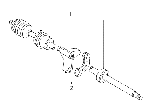 2013 Volvo C30 Drive Axles - Front