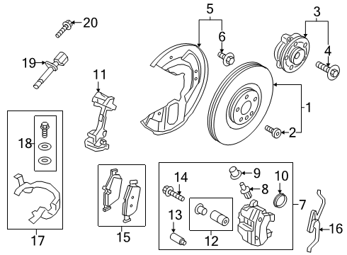 2023 Volvo S60 Brake Components Diagram 1
