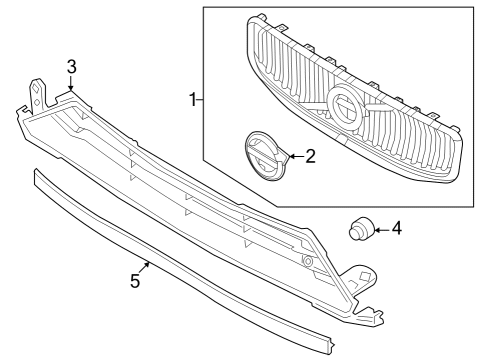 2023 Volvo V60 Cross Country Grille & Components