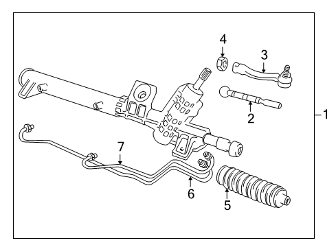 2000 Volvo C70 Steering Column & Wheel, Steering Gear & Linkage Diagram 3