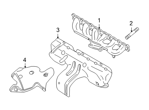 2009 Volvo XC70 Exhaust Manifold Diagram 1