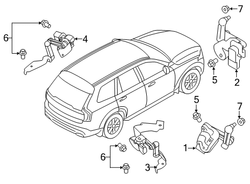 2019 Volvo V90 Cross Country Electrical Components Diagram 3