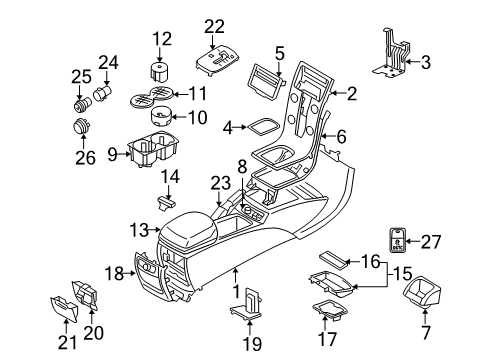 2006 Volvo V50 Console