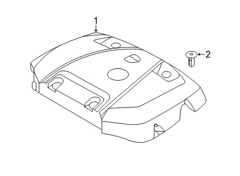 2015 Volvo XC60 Engine Cover Diagram for 31368886
