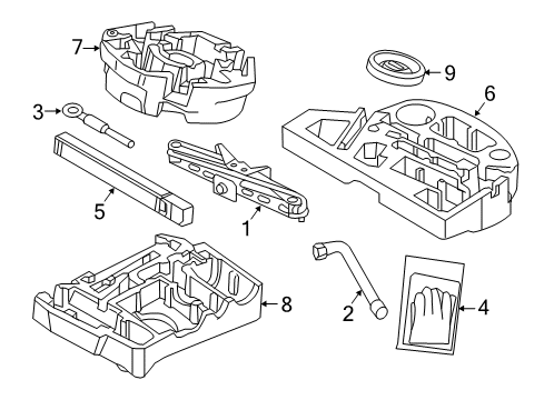 2019 Volvo XC90 Jack & Components