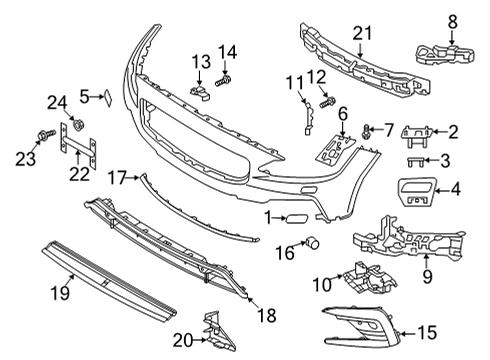 2022 Volvo S90 License Bracket Diagram for 32293435