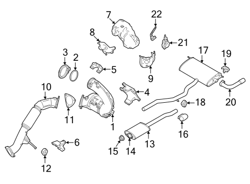 2022 Volvo S90 Catalytic Converter Diagram for 36011643