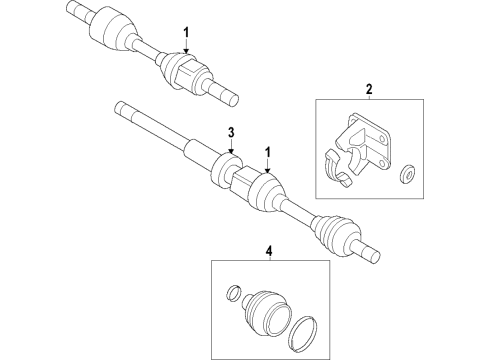 2018 Volvo V90 Cross Country Front Axle Shafts & Joints, Drive Axles