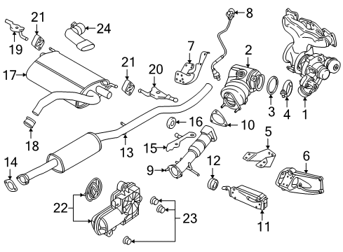2018 Volvo S60 Cross Country Exhaust Components, Exhaust Manifold
