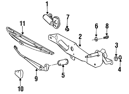 1995 Volvo 850 Lift Gate - Wiper & Washer Components