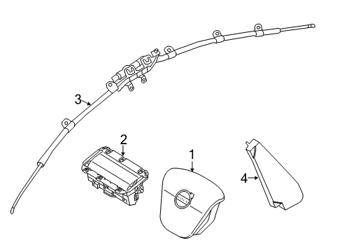 2017 Volvo V60 Cross Country Air Bag Components Diagram 1